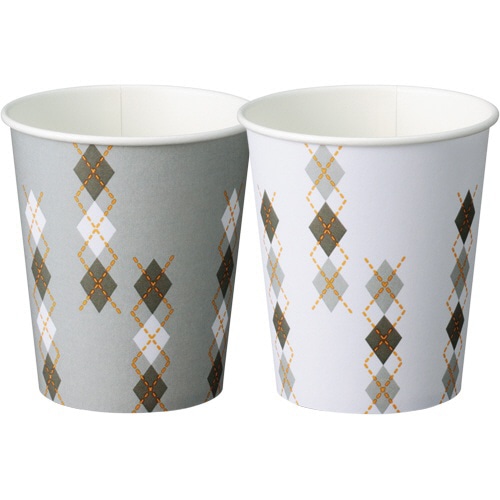 TANOSEE 紙コップ argyle 205ml(7オンス) 1セット(400個:80個×5パック)