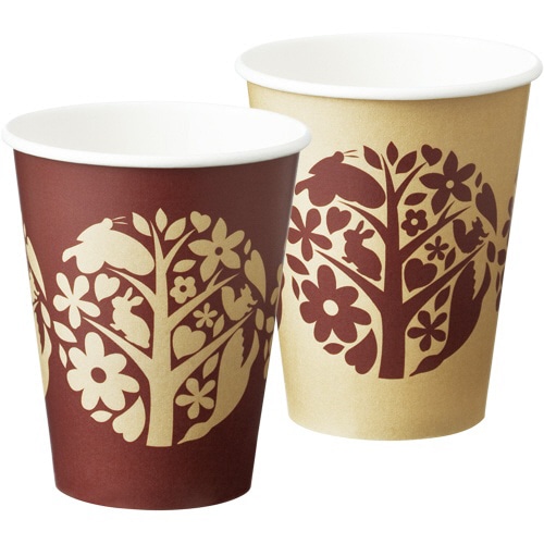 TANOSEE 厚紙タンブラー Nature and Friends 280ml(9.5オンス) 1セット(250個:50個×5パック)