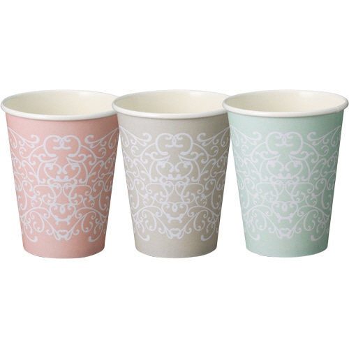 TANOSEE 厚紙タンブラー karakusa 280ml(9.5オンス) 1セット(250個:50個×5パック)