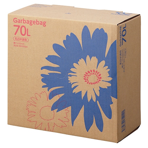 TANOSEE ゴミ袋 コンパクト 乳白半透明 70L BOXタイプ 1セット(440枚:110枚×4箱)