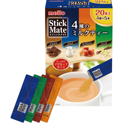 名糖 スティックメイト 4種のミルクティーアソート 1セット(60本:20本×3箱)