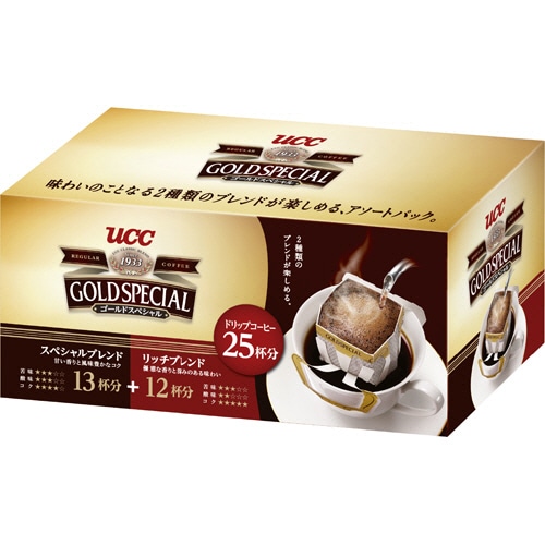 UCC ゴールドスペシャル ドリップコーヒー アソートパック 8g 1セット(100袋:25袋×4箱)