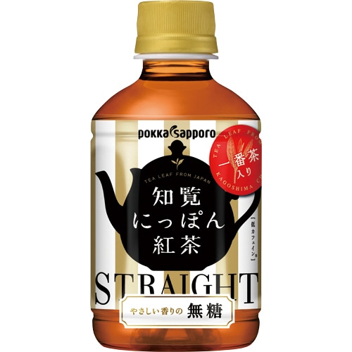 ポッカサッポロ 知覧にっぽん紅茶 無糖 275ml ペットボトル 1ケース(24本)