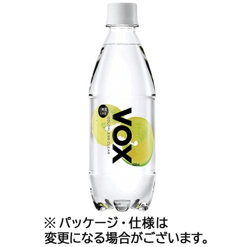 ヴォックス 強炭酸水 レモンフレーバー 500mL ペットボトル 1セット(72本:24本×3ケース)