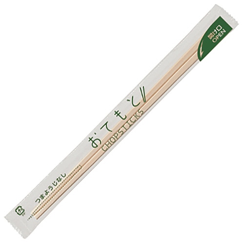 クラフトマン 業務用白楊元禄OPP完封箸 爪楊枝なし HK-WB-002 1セット(4000膳:100膳×40パック)
