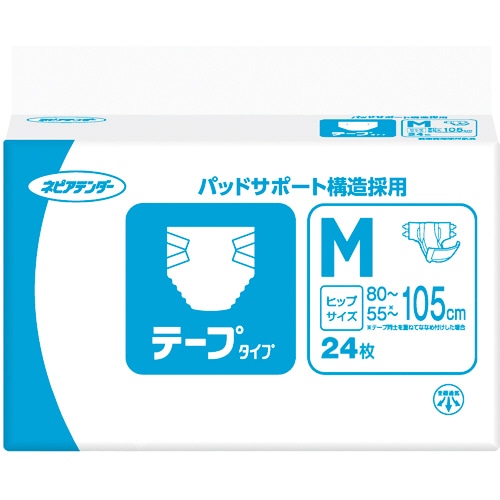 王子ネピア ネピアテンダー テープタイプ M 1セット(72枚:24枚×3パック)