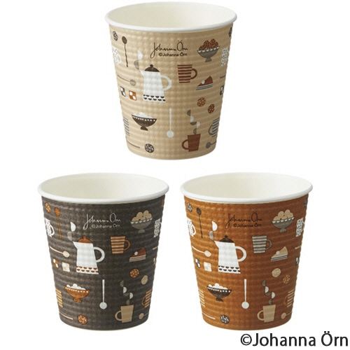 TANOSEE エンボスカップ Fika(フィーカ) 250mL(8.5オンス) 1セット(1000個:50個×20パック)