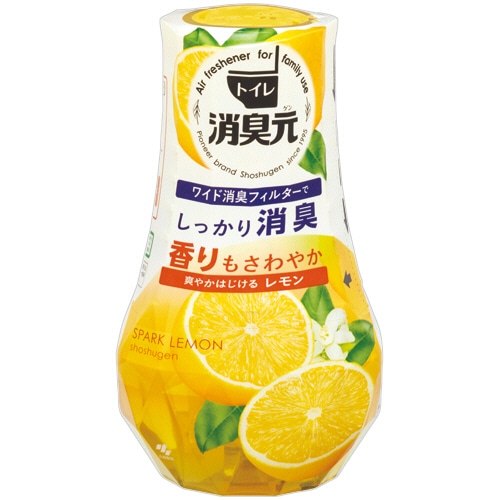 小林製薬 トイレの消臭元 爽やかはじけるレモン 400mL 1セット(5個)
