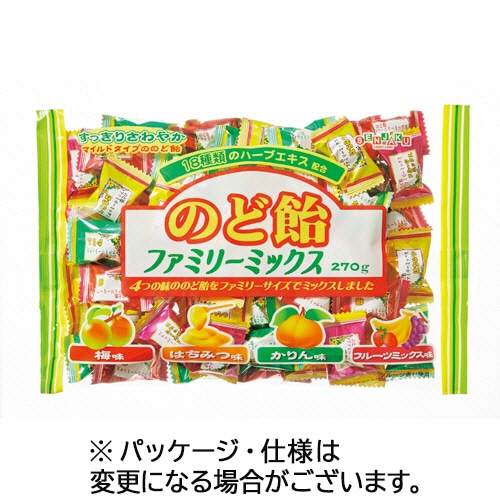 扇雀飴本舗 のど飴ファミリーミックス 270g/袋 1セット(5袋)