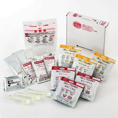 大潟村あきたこまち生産者協会 5年保存食 ごはん・スープ 発熱キット付 AK-GS3S 1ケース(18食:3食×6パック)