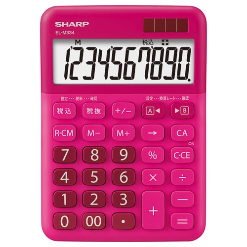 ミニナイスサイズ電卓 10桁 ミックスベリー EL-M334-RX