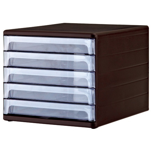 山田化学 レターケース A4タテ 5段 ブラウン SH-L5-CB 1台