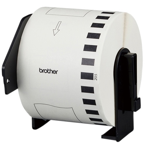 ブラザー DKテープ 長尺紙テープ(大) 再剥離(弱粘着タイプ) 62mm×30.48m 白/黒文字 DK-4205 1個