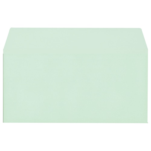 キングコーポレーション ソフトカラー封筒 のり付 洋0(洋長3) 100g/m2 グリーン 162028 1パック(100枚)
