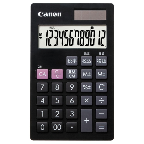 キヤノン 電卓 LS-12T 12桁 手帳サイズ ブラック 7427B001 1台