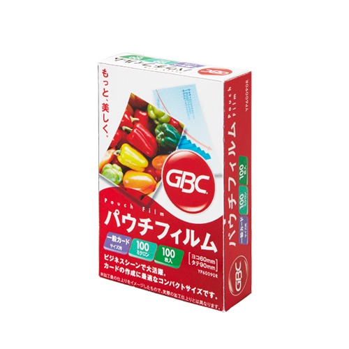 パウチフィルム 100μ 一般カードサイズ 100枚入