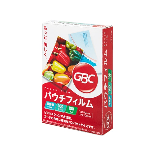 パウチフィルム 100μ 診察券サイズ 100枚入