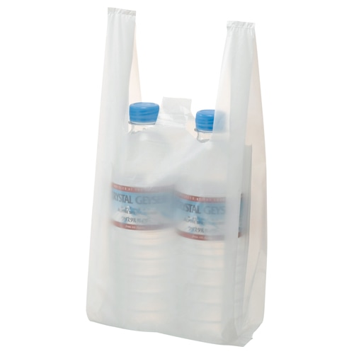 TANOSEE 乳白レジ袋 8号 ヨコ155×タテ330×マチ幅95mm 1パック(100枚)