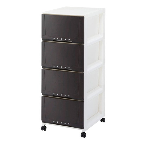 天馬　プロフィックス　ルームケース　幅３４ｃｍ　４段　ブラウン　３４０４ＢＲ　１台