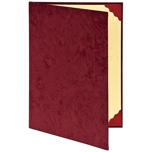 ナカバヤシ　証書ファイル　布クロス　スエード調　Ａ４　二つ折り　エンジ　ＦＳＳ－Ａ４－Ｒ　１冊