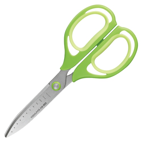 コクヨ ハサミ(エアロフィットサクサ) ワイドハンドル 刃渡り70mm 黄緑 ハサ-250YG 1本