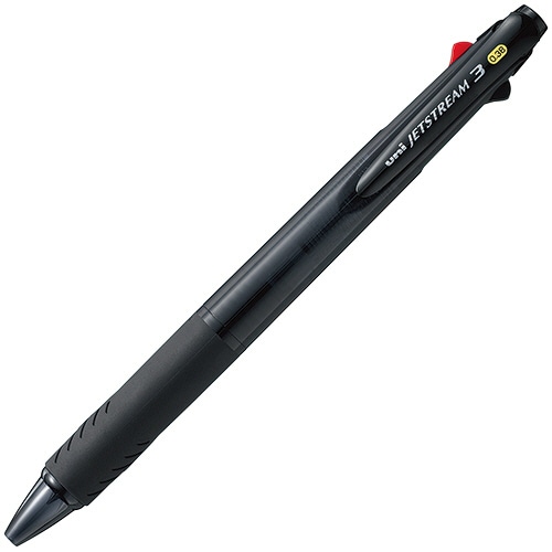 三菱鉛筆 ジェットストリーム 3色ボールペン 0.38mm (軸色:透明ブラック) SXE340038T.24 1本