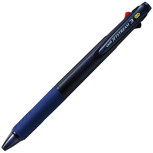 三菱鉛筆 ジェットストリーム 3色ボールペン 0.38mm (軸色:透明ネイビー) SXE340038T.9 1本
