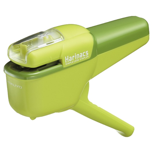 コクヨ 針なしステープラー(ハリナックス) ハンディタイプ 10枚とじ 緑 SLN-MSH110G 1個