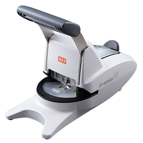 マックス 紙針ホッチキス P-KISS15 15枚とじ ホワイト PH-15DS/W 1個