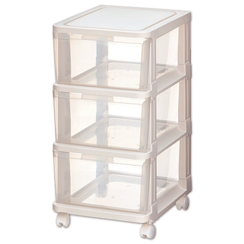 クリアチェスト 3段(組立式)