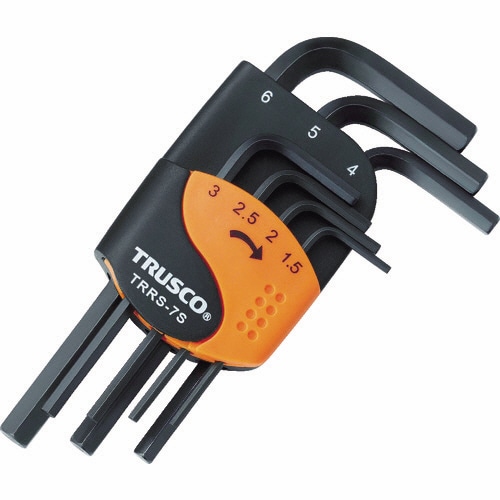 TRUSCO 六角棒レンチセット ショートタイプ 7点組 TRRS-7S 1セット
