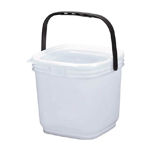 TRUSCO 角型密閉バケツ 15L 蓋付 ナチュラル色 TMC-15K 1個