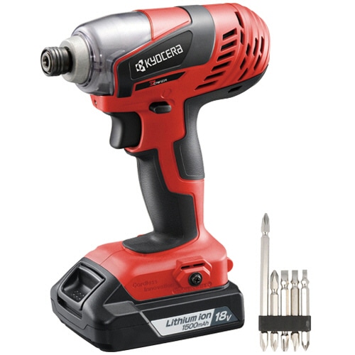 京セラインダストリアルツールズ 充電式インパクトドライバー 5本ビット付 18V BID-1805(F) 1台