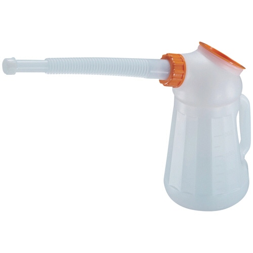 TRUSCO オイルジョッキ ピノッキオ 1L ノズル・本体蓋付 網付 PN-1 1個