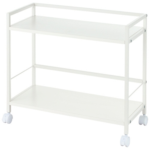 アスカ　デスクワゴン　ワイド　２段　ホワイト　ＤＷＧ０４Ｗ　１台