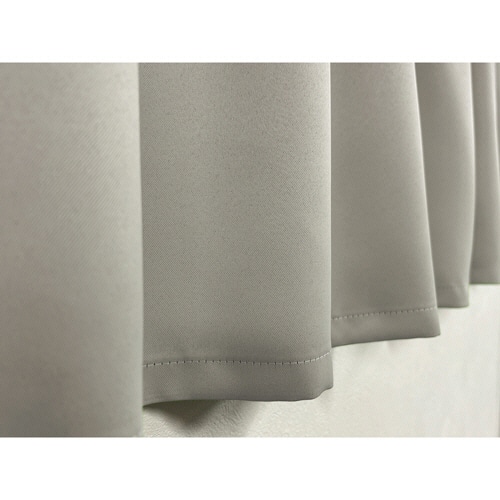 ユニベール　防炎　１級遮光　ドレープカーテン　ベルーイ　幅１０００×長さ１７８０ｍｍ　シルバーグレー　１パック（２枚）