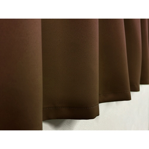 ユニベール　防炎　１級遮光　ドレープカーテン　ベルーイ　幅１０００×長さ１３５０ｍｍ　ビターチョコ　１パック（２枚）