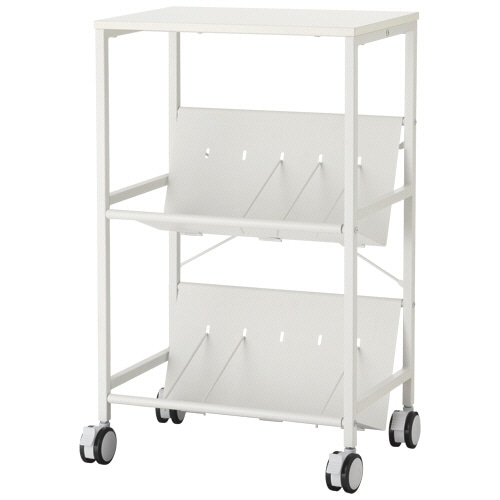 ガイアエデュケーション　ファイルワゴン　２段　天板付　ホワイト　ＧＥＦＣ２－ＦＷＷ－Ｔ２Ｈ　１台