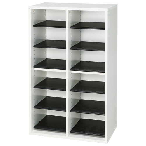 ＹＡＭＡＺＥＮ　棚が洗えるシューズラック　１２足用　ホワイト　ＳＳＳＲ－１２（ＷＨ）　１台