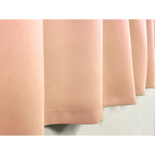 ユニベール　防炎　１級遮光　ドレープカーテン　ベルーイ　幅１５００×長さ１７８０ｍｍ　ピーチ　１枚