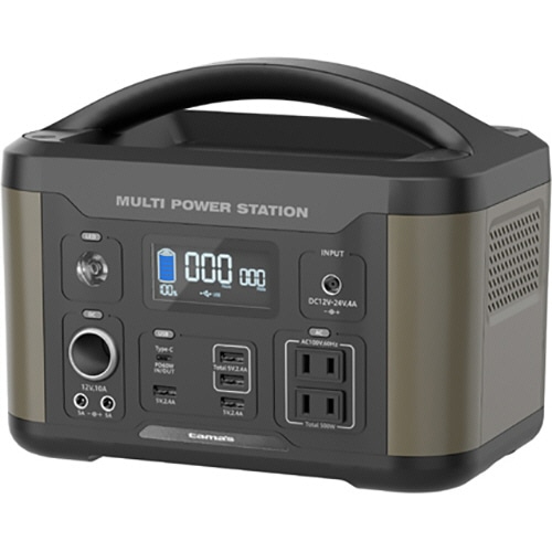 多摩電子工業　ポータブル電源５００Ｗ　グリーン　ＴＬ１０７Ｇ　１台