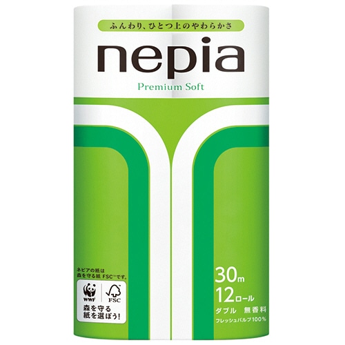 王子ネピア ネピア プレミアムソフト トイレットロール ダブル 芯あり 30m 無香料 1パック(12ロール)