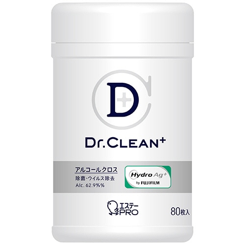 エステー Dr.CLEAN+ 除菌・ウイルス除去アルコールクロス 本体 1個(80枚)