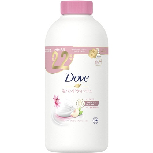 ユニリーバ ダヴ 泡ハンドウォッシュ ピーチ&リリーの香り つめかえ用 430ml 1個