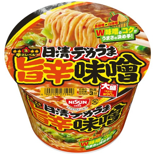 日清食品 日清デカうま 旨辛味噌 1ケース(12食)