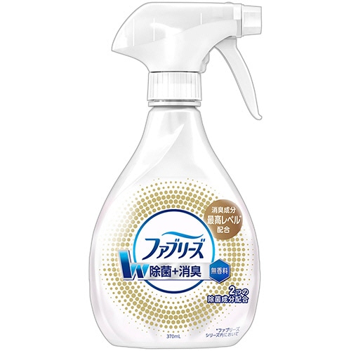 P&G ファブリーズ ダブル除菌 消臭成分プラス 無香料 本体 370ml 1本