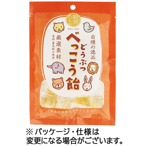 野州たかむら どうぶつべっこう飴 65g 1袋