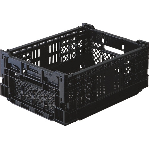 三甲 メッシュ折りたたみコンテナ 14.5L ブラック 557140-00 1台