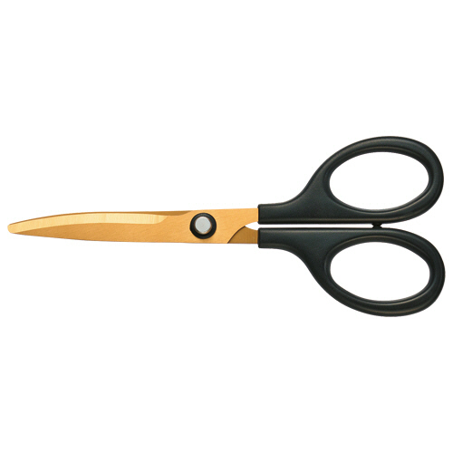 ＴＡＮＯＳＥＥ　コンパクトはさみ　チタンコート　刃渡り６５ｍｍ　ブラック　１セット（１０本）