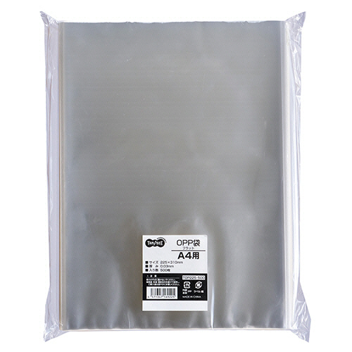 ＴＡＮＯＳＥＥ　ＯＰＰ袋　フラット　Ａ４用　２２５×３１０ｍｍ　１セット（１００００枚：５００枚×２０パック）